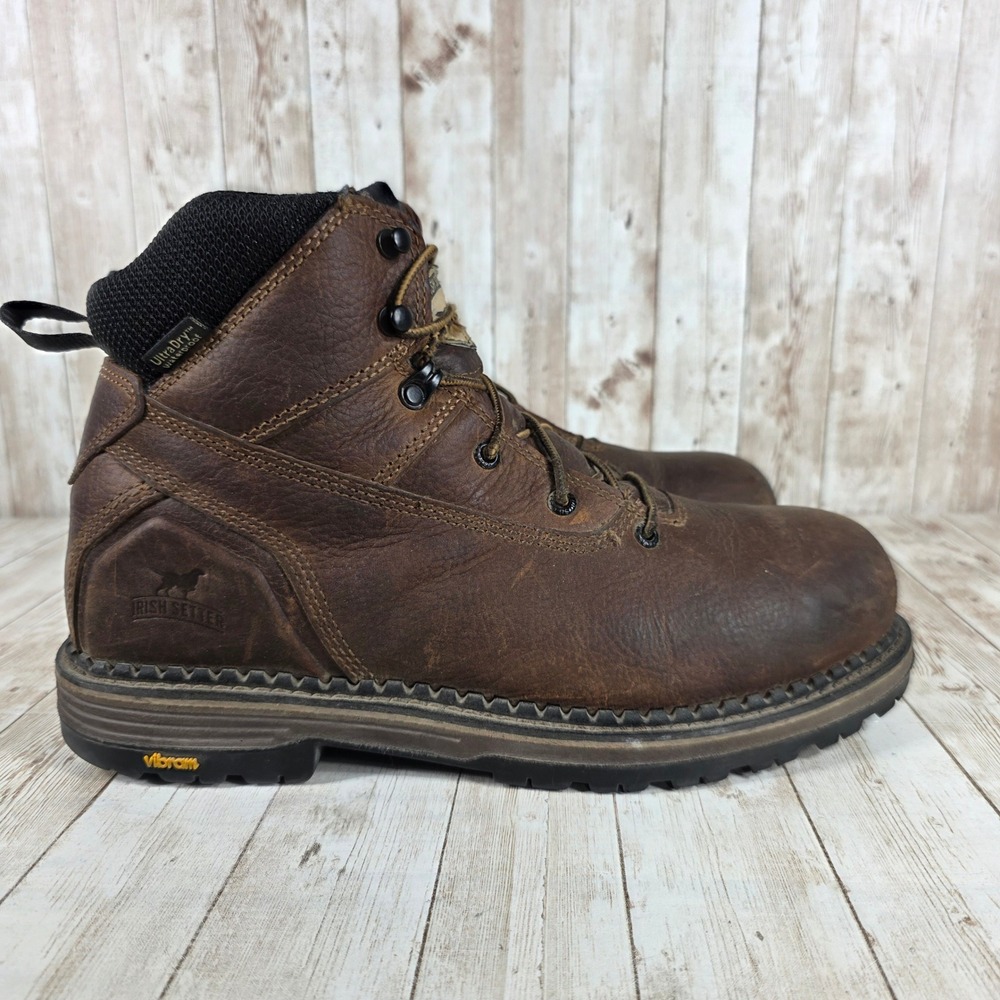 Irish Setter 83608 Work Boots Mens Size 11 D Brown‎ Leather Waterproof Vibram